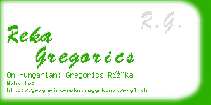 reka gregorics business card